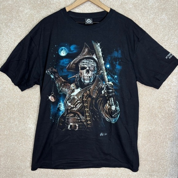 Caballo Other - VINTAGE Caballo Skeleton Graphic Tshirt Mens Size XL Cotton Double Sided Graphic